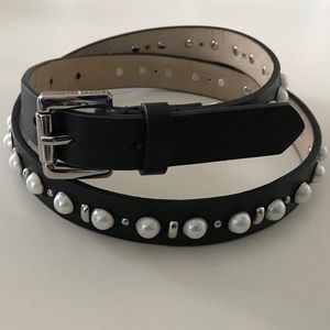 Steve Madden Pleather Pearl Belt Size M